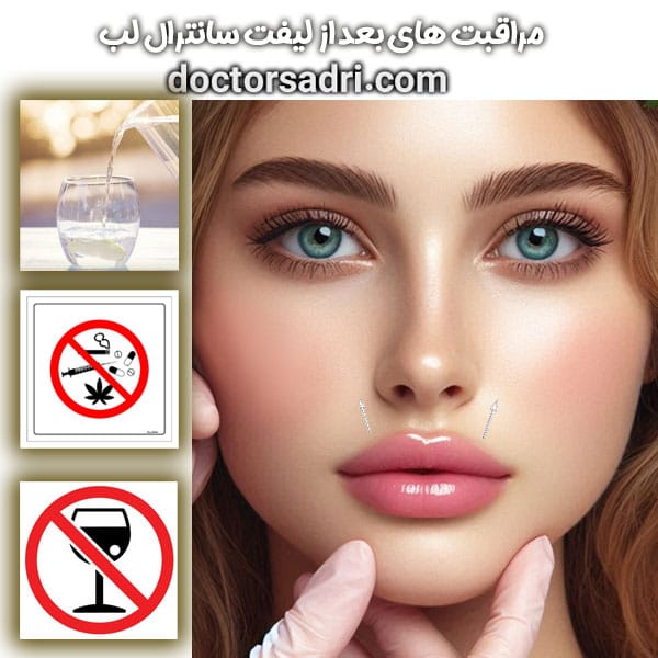 مراقبت های بعد از لیفت سانترال لب از دکتر پیمان صدری بهترین جراح زیبایی در تهران